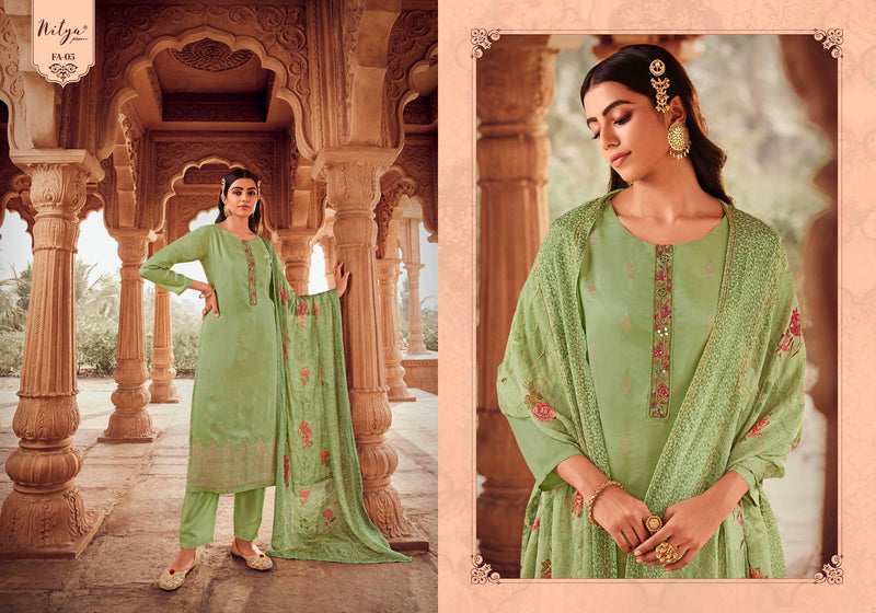 Nitya Falak Jacquard Fancy Designer Treditional Wear Suit Collection