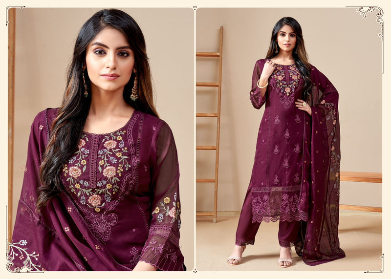 Four Roses Festive Season Pick & Choose Organza Embroidery Pakistani Suit