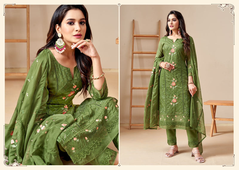 Four Roses Festive Season Pick & Choose Organza Embroidery Pakistani Suit