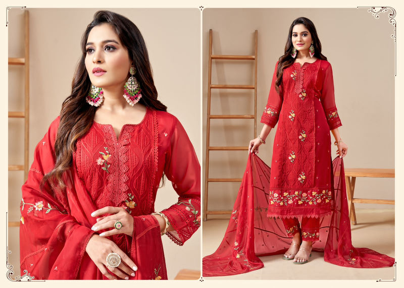 Four Roses Festive Season Pick & Choose Organza Embroidery Pakistani Suit