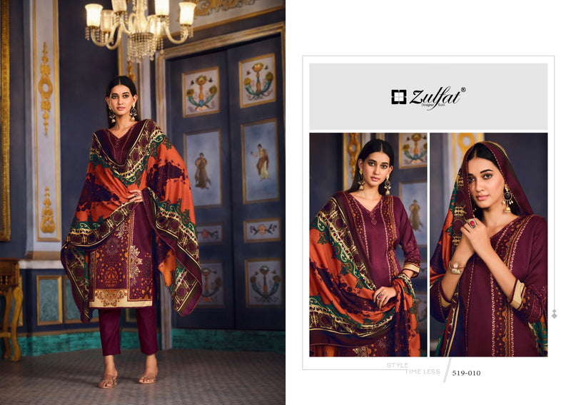 Zulfat Designer Suits Firdaus Pashmina Digital Printed Salwar Suit Collection