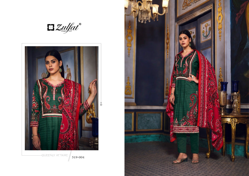 Zulfat Designer Suits Firdaus Pashmina Digital Printed Salwar Suit Collection