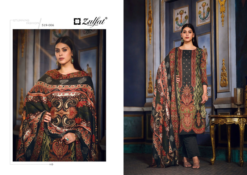 Zulfat Designer Suits Firdaus Pashmina Digital Printed Salwar Suit Collection