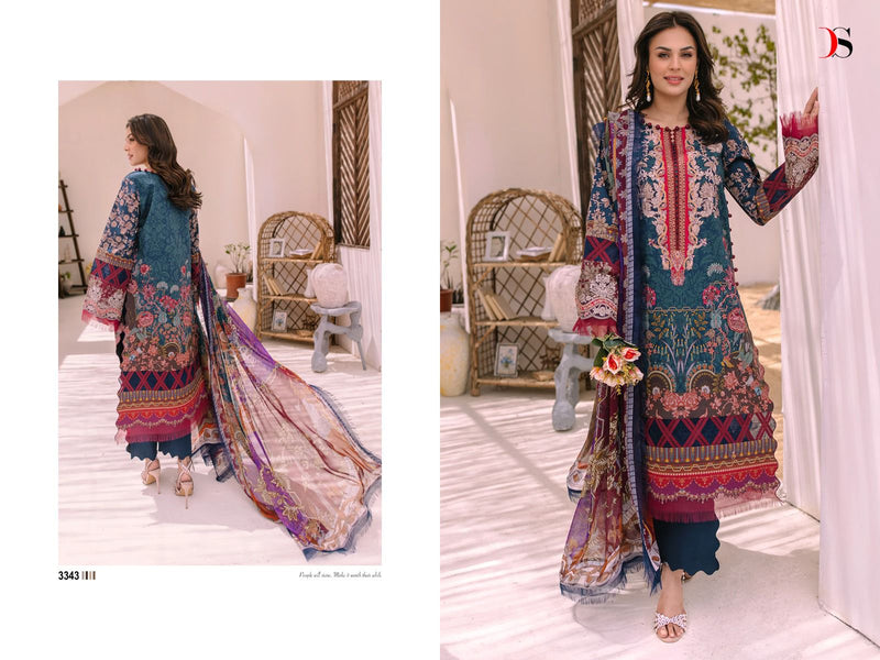 Deepsy Suits Firdous Bliss Lawn 23 Cotton Print With Fancy Embroidery Designer Salwar Kameez