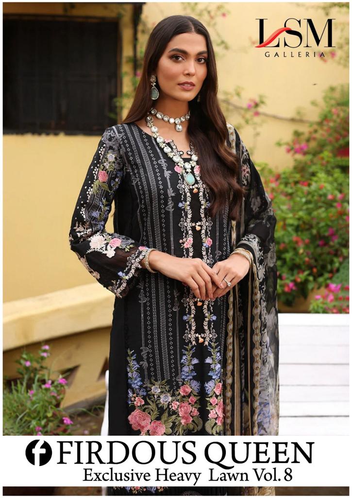 Lsm Galleria Firdous Queen Lawn Vol 8 Lawn Cotton Printed Salwar Kameez