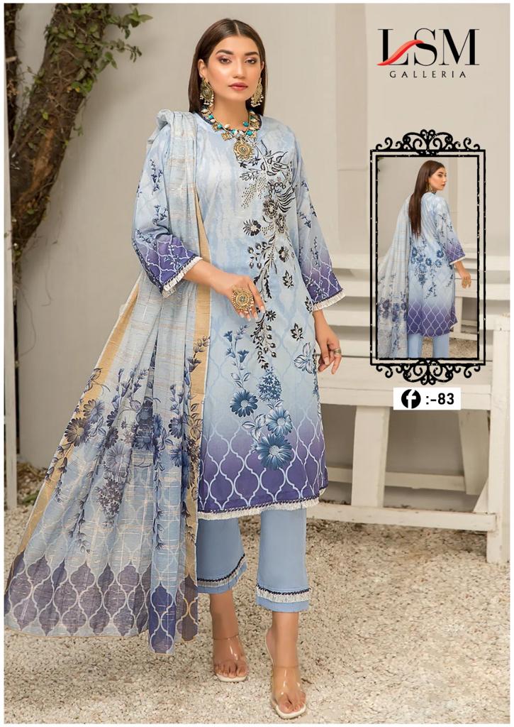 Lsm Galleria Firdous Queen Lawn Vol 8 Lawn Cotton Printed Salwar Kameez