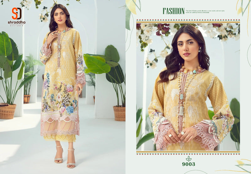 Sharaddha Designer Firdous Vol 9 Lawn Cotton Printed With Fancy Embroidery Patch Work Suits