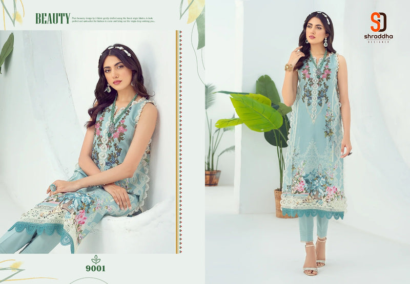 Sharaddha Designer Firdous Vol 9 Lawn Cotton Printed With Fancy Embroidery Patch Work Suits