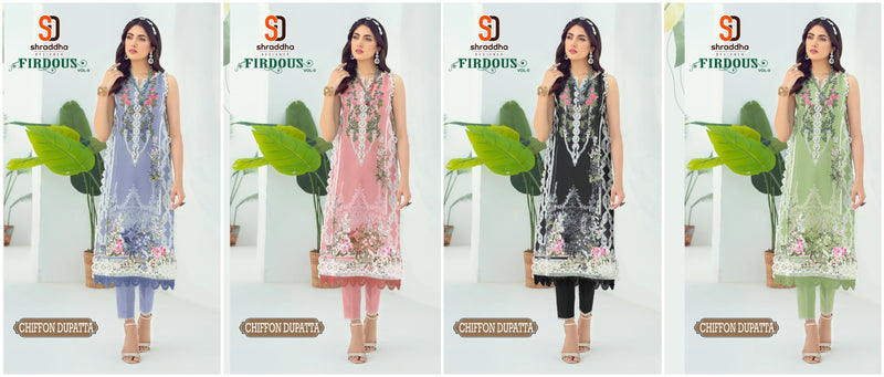 Sharaddha Designer Firdous Vol 9 Lawn Cotton Print With Fancy Embroidery Patch Work Designer Suits