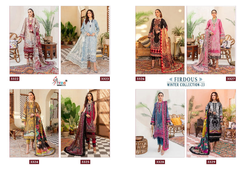 Shree Fabs Firdous Winter Collection 23 Pashmina With Exclusive Embroidery Suits