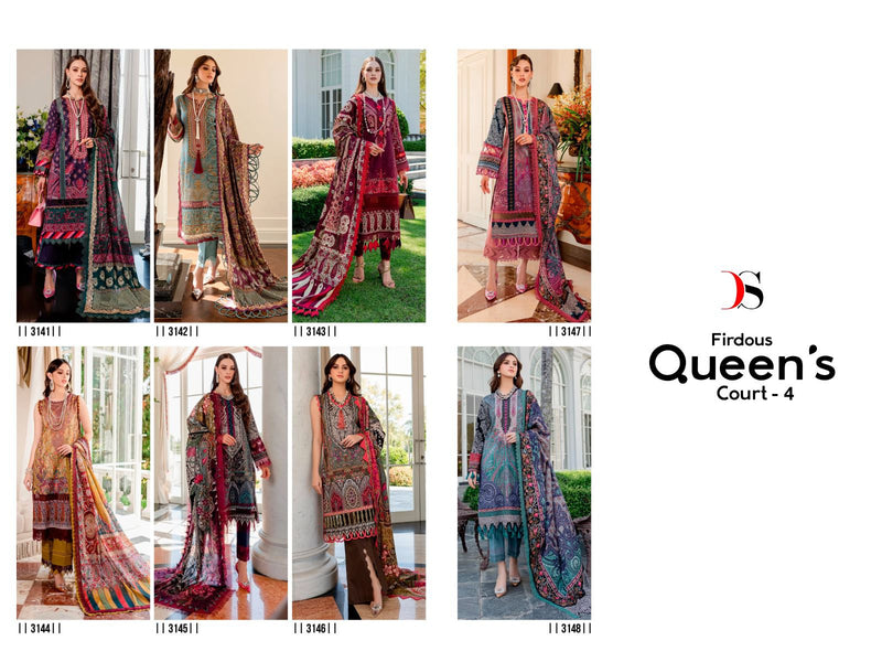 Deepsy Suits Firouds Queens Court Vol 4 Cotton Embroidery Designer Salwar Kameez