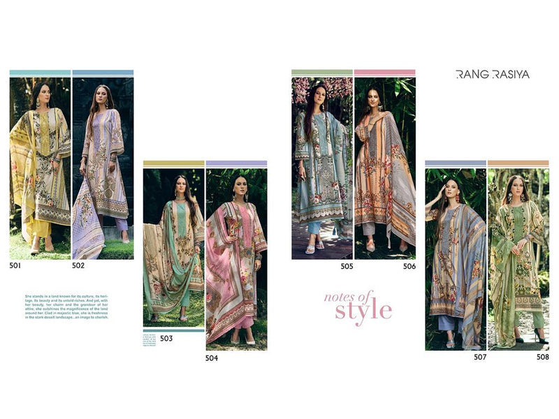 Rang Rasiya Florence Pure Lawn Cotton Digital Print With Fancy Work Suits