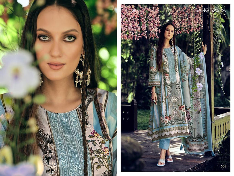 Rang Rasiya Florence Pure Lawn Cotton Digital Print With Fancy Work Suits