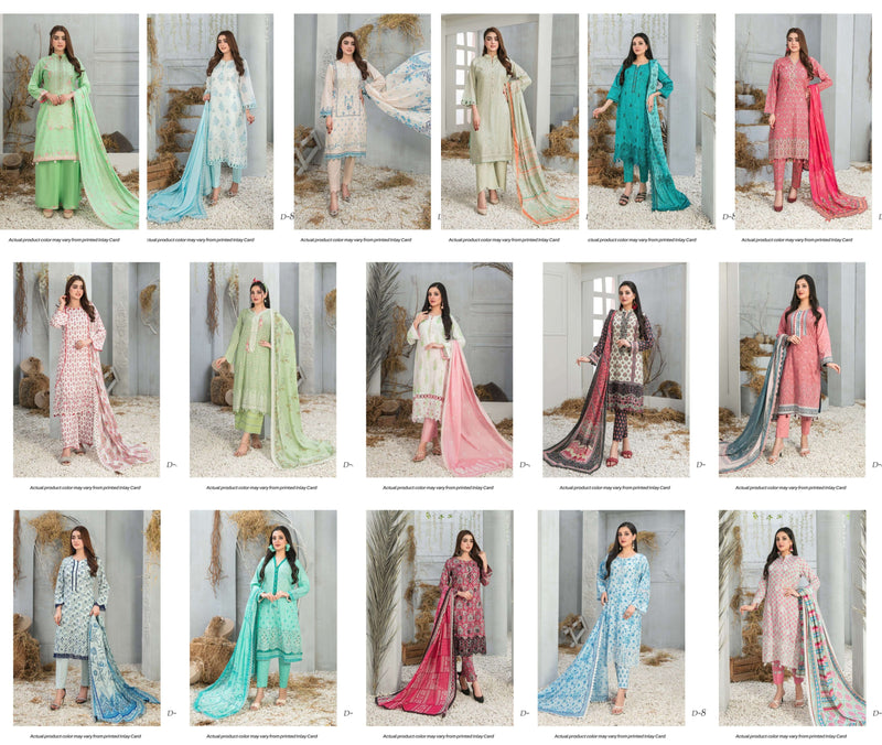 Tawakkal Fabrics Freya Lawn Daman Embroidered Digital Printed Pakistani Salwar Kameez