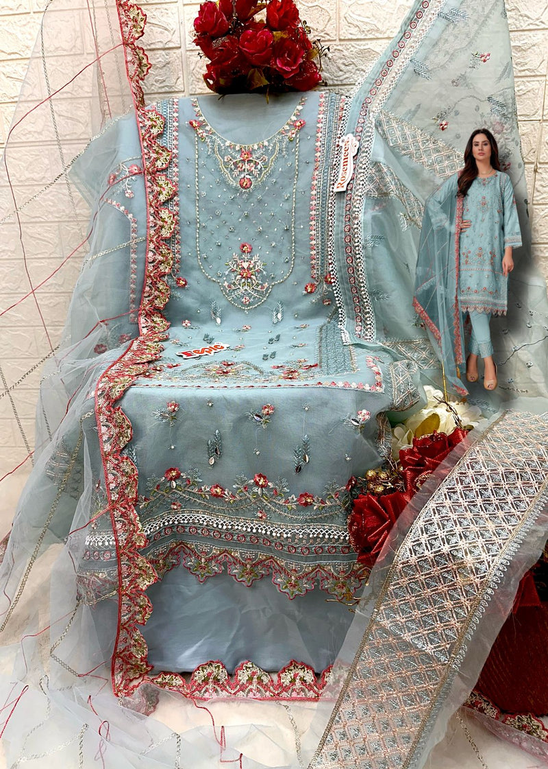 Fepic Suit C 1662 Organza Embroidered With Khatli Work Salwar Suit