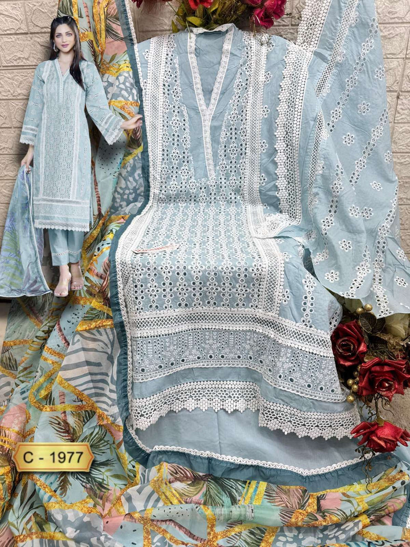 Fepic Rosemeen C 1977 Pure Cotton Embroidered Pakistani Salwar Suit