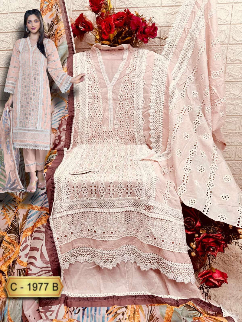 Fepic Rosemeen C 1977 Pure Cotton Embroidered Pakistani Salwar Suit