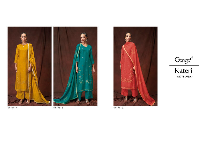 Ganga Kateri 1778 Silk With Embroidery Designer Fancy Traditional Wear