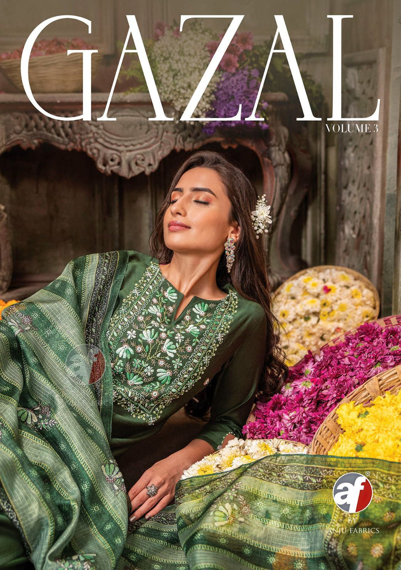 Anju Fabrics Gazal Vol 3 Viscose Beautiful Designer Readymade Kurti With Pant Collection