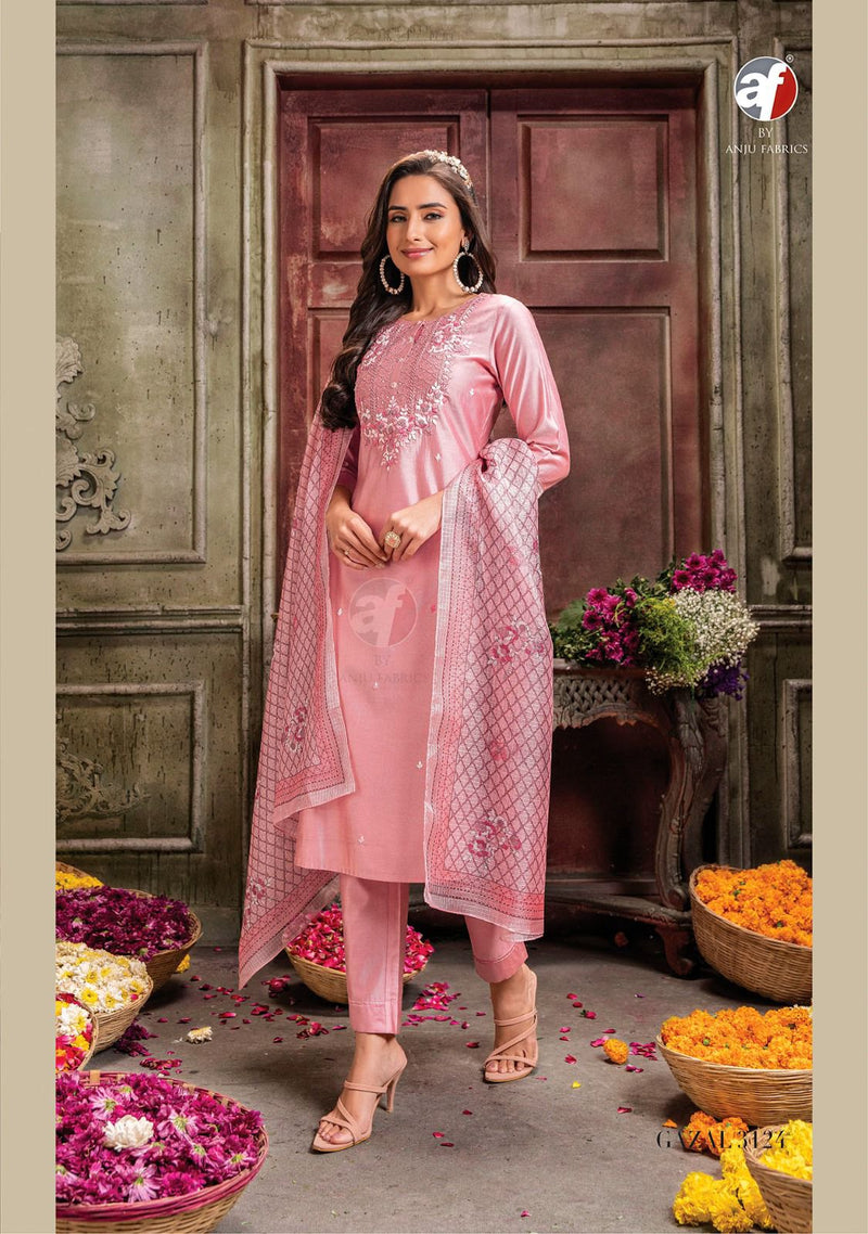 Anju Fabrics Gazal Vol 3 Viscose Beautiful Designer Readymade Kurti With Pant Collection