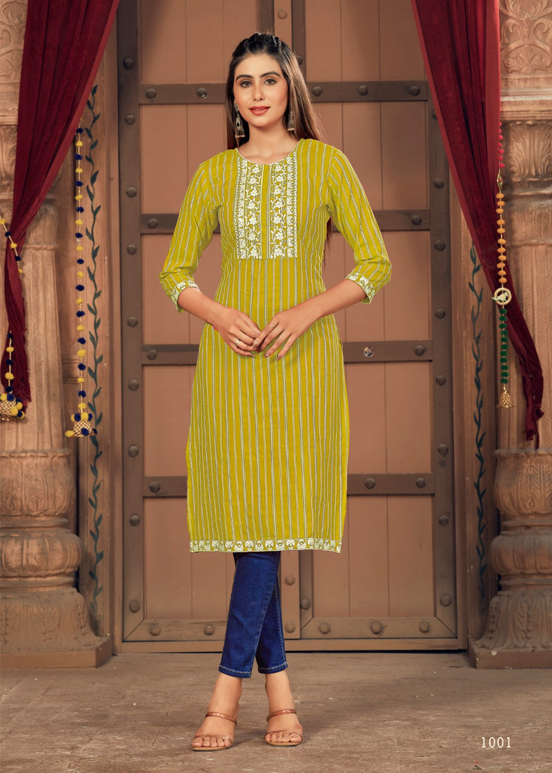 Banwery Fashion Geeta Vol 3 Silk Regular Wear Fancy Strip Kurtis