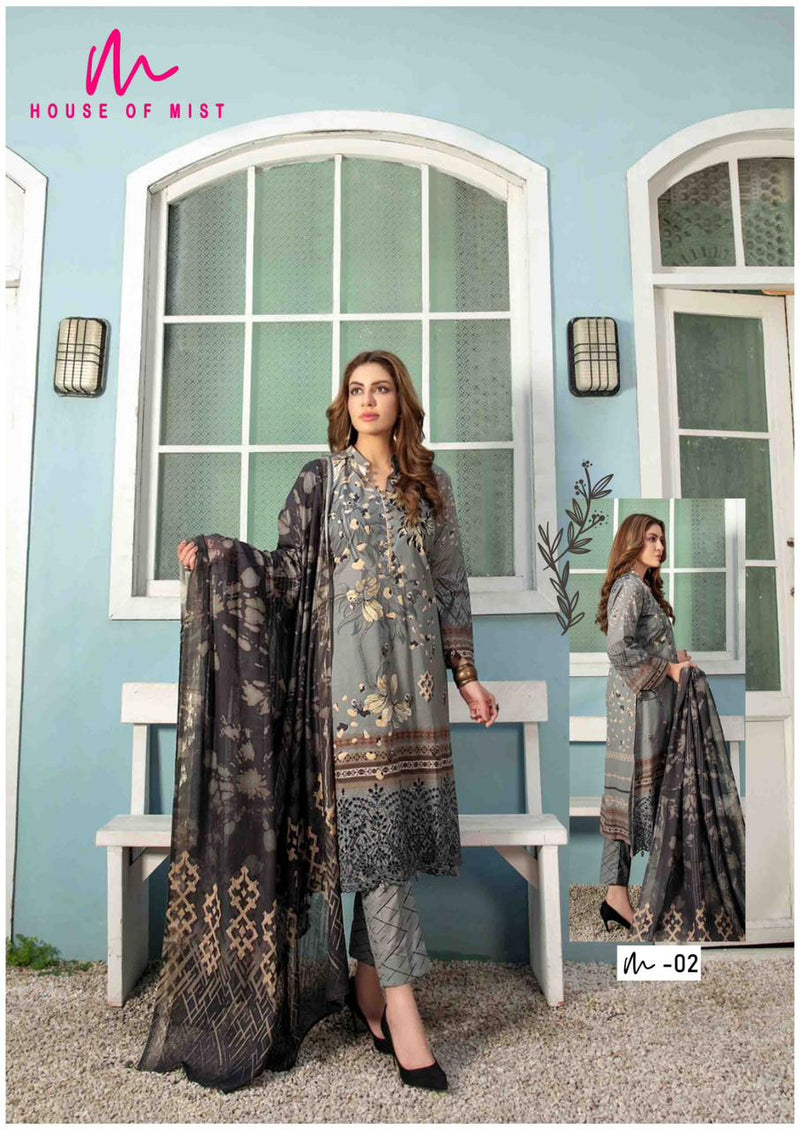House Of Mist Ghazal Cotton Collection Pakistani Salwar kameez With Dupatta