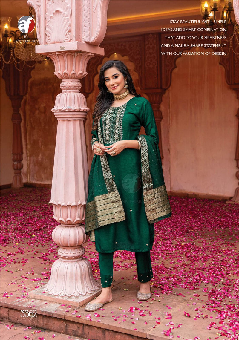 Anju Fabrics Ghunghat Vol 9 Silk With Heavy Designer Readymade Suits