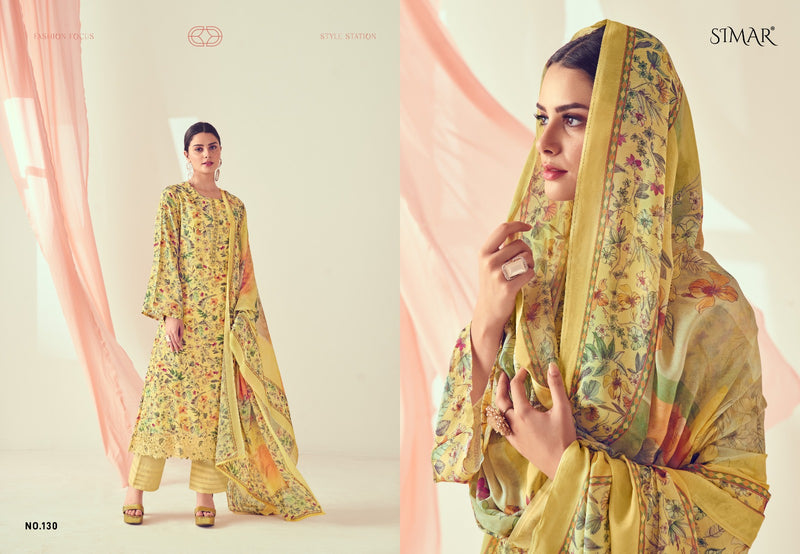 Simar Haseena Viscose Muslin Digital Prints With Embroidery Work Suits