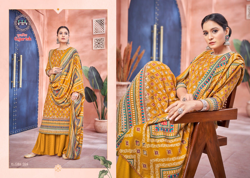 Harshit Fashion Hub Gujarish Pashmina Designer Print Winter Wear Suits