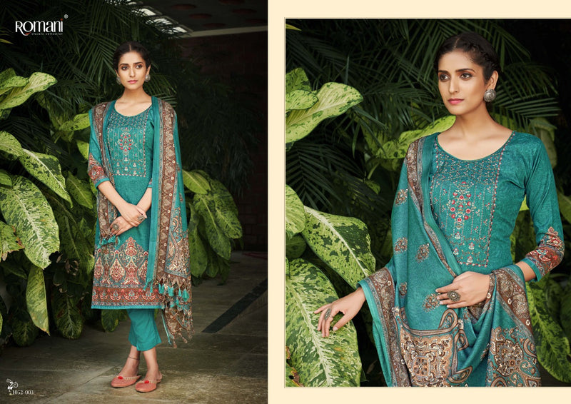 Romani Gulmarg Pashmina Exclusive Embroidery Work Suit Collections