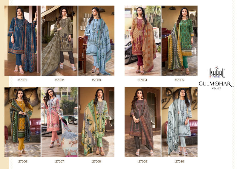 Ishaal Prints Gulmohar Vol 27 Pure Lawn Cotton Printed Salwar Suits