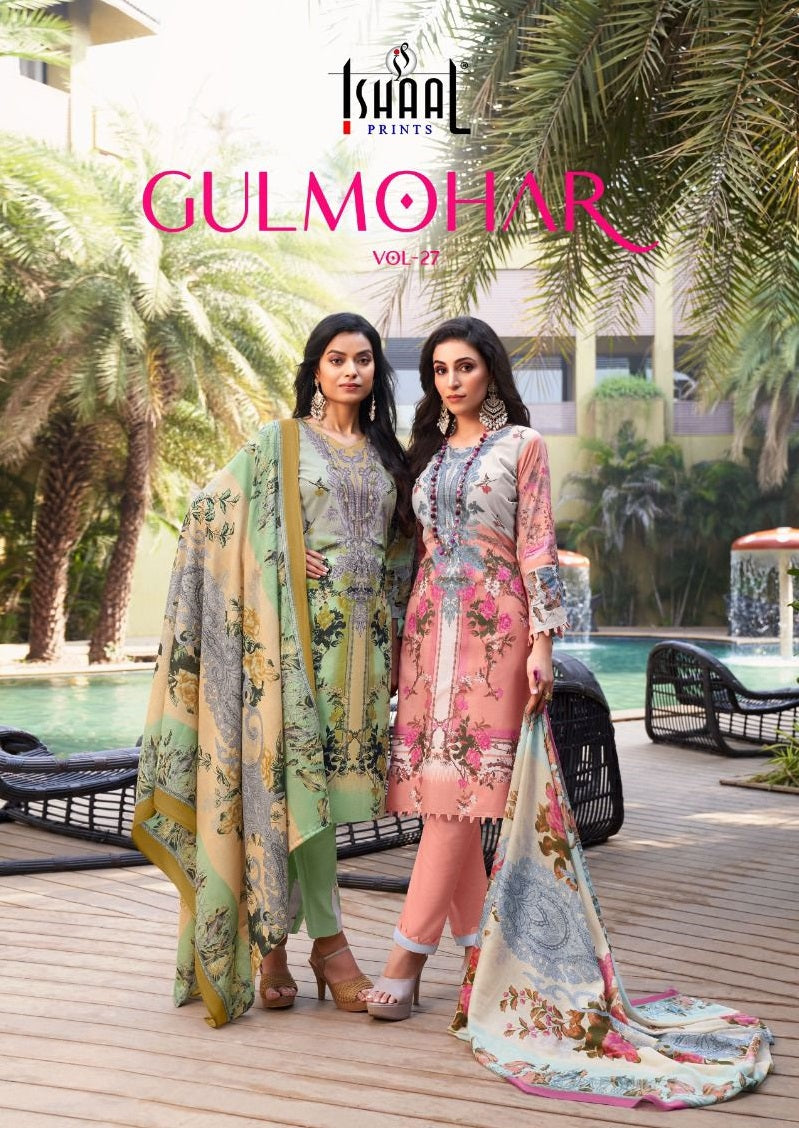 Ishaal Prints Gulmohar Vol 27 Pure Lawn Cotton Printed Salwar Suits