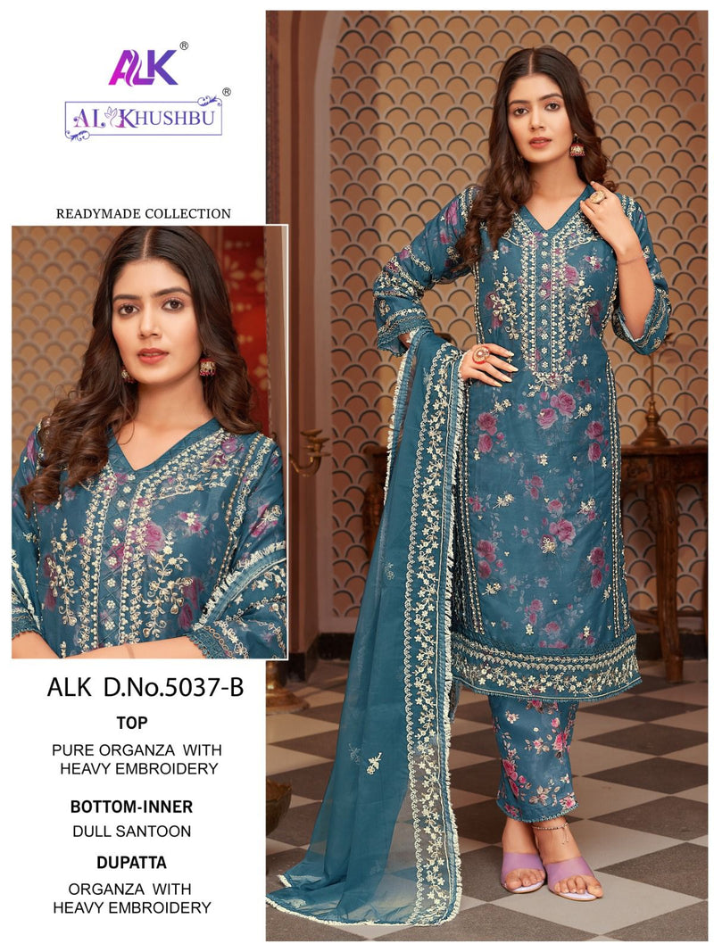 AL Khushbu Guzal Vol 2 Orgenza With Heavy Embroidery Pakistani Suits