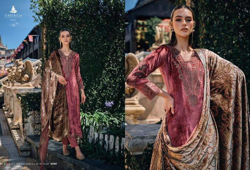 Cinderella Ishani Velvet With Heavy Embroidery Work Pakistani Salwar Suits