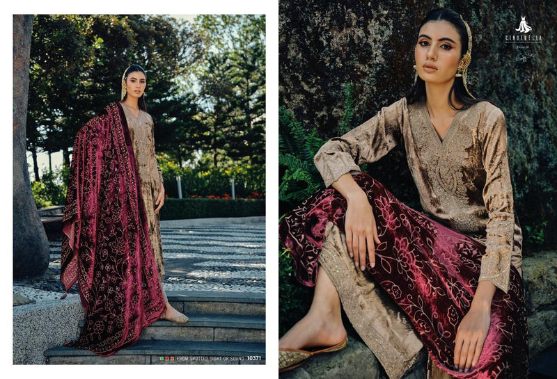 Cinderella Ishani Velvet With Heavy Embroidery Work Pakistani Salwar Suits