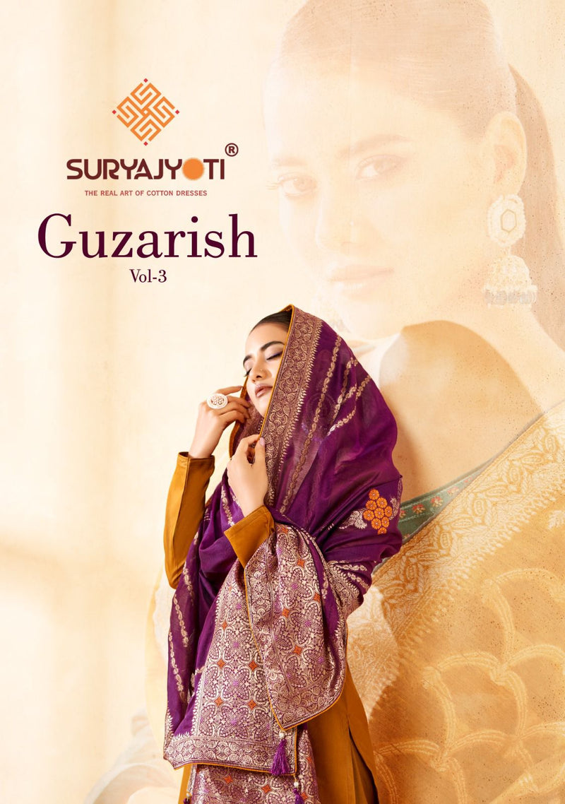 Suryajyoti Guzarish Vol 3 Jam Satin Embroidery Work Fancy Salwar Suits
