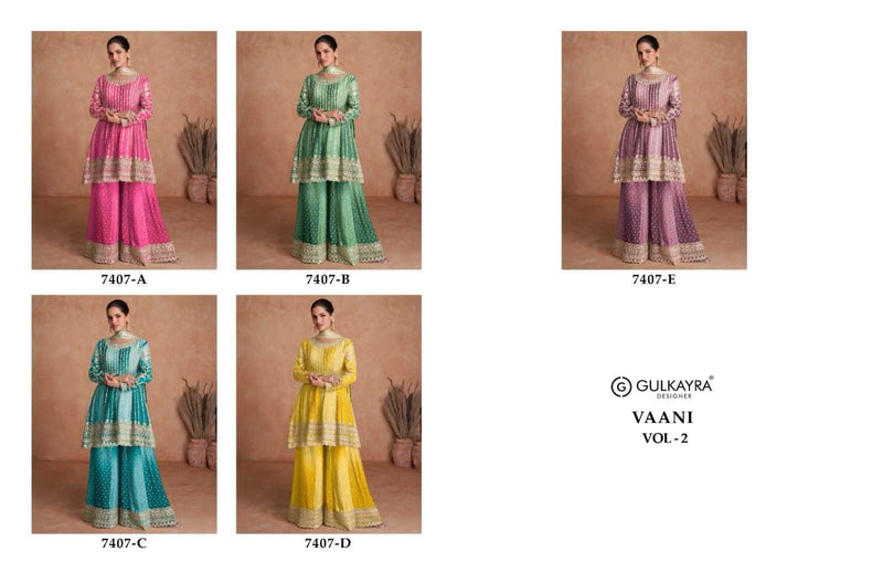 Gulkayra Designer Vaani Vol 2 Real Chinon Embroidery Work Pakistani Suit