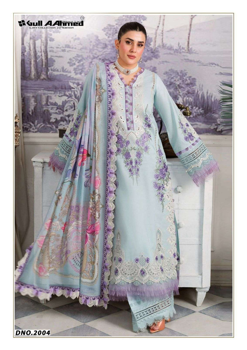 Gull Aahmed Azure Pure Lawn Cotton Printed Karachi Salwar Kameez