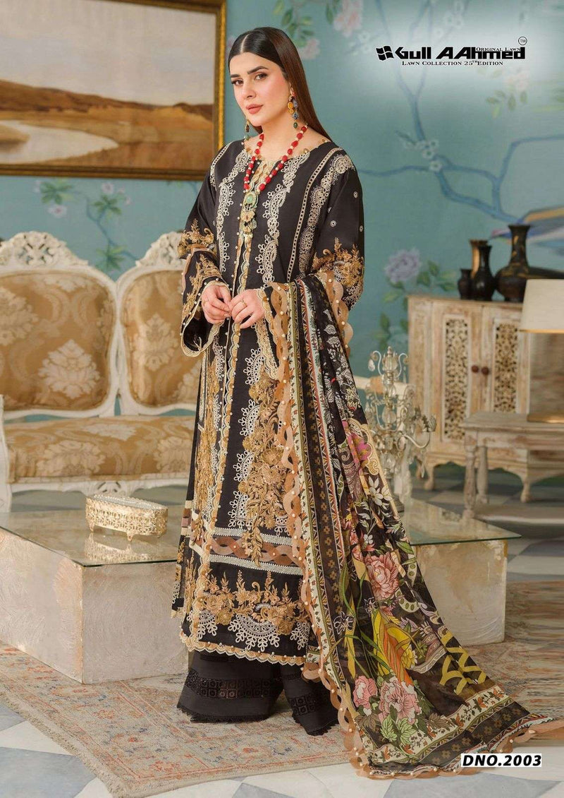 Gull Aahmed Azure Pure Lawn Cotton Printed Karachi Salwar Kameez
