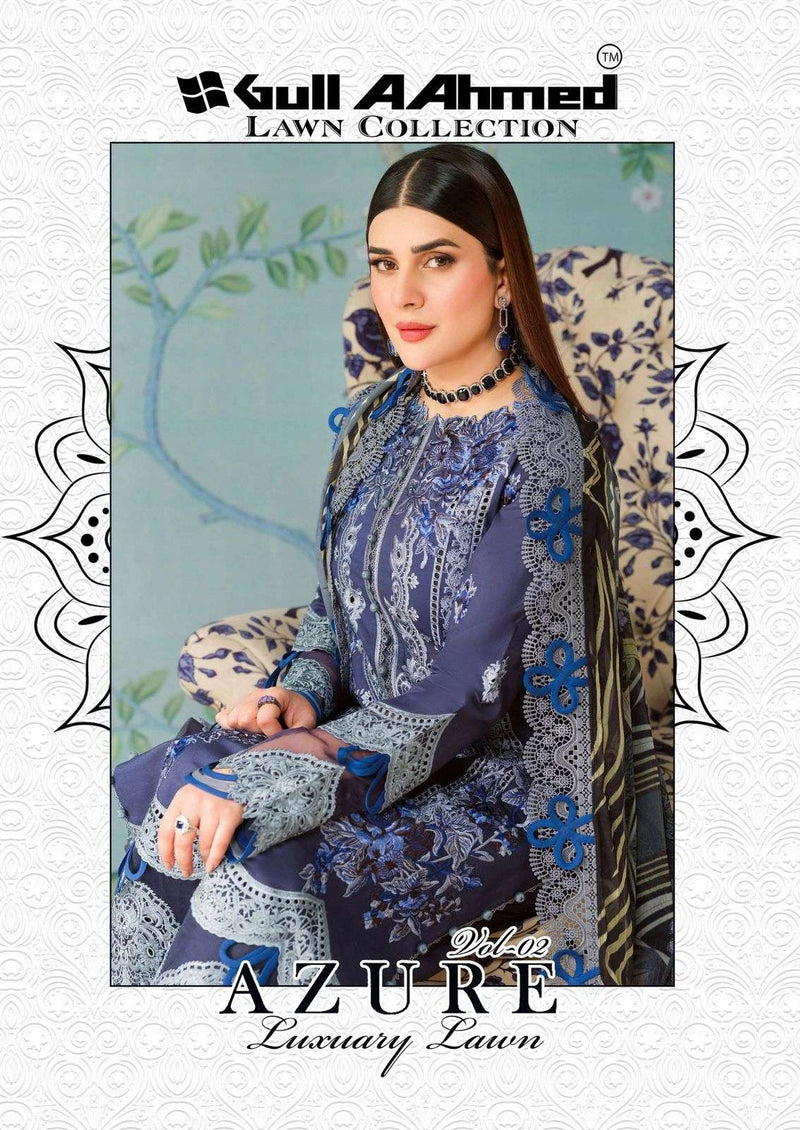 Gull Aahmed Azure Pure Lawn Cotton Printed Karachi Salwar Kameez