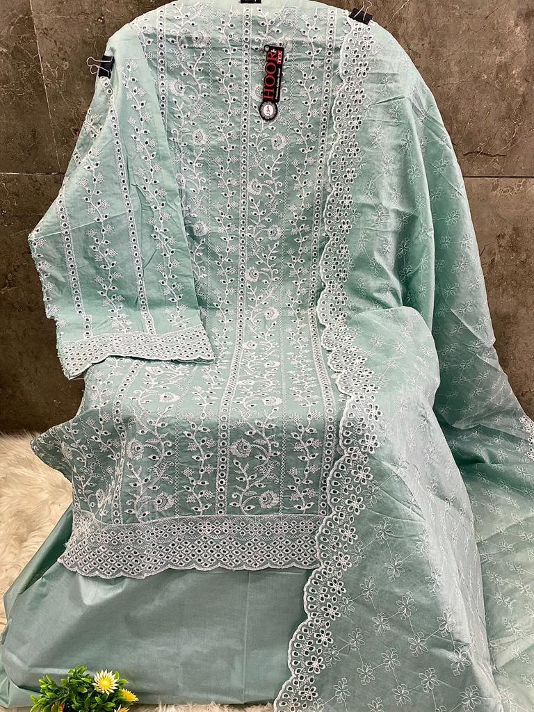 Hoor Tex D No H 109 Cotton With Embroidery Designer Salwar Kameez