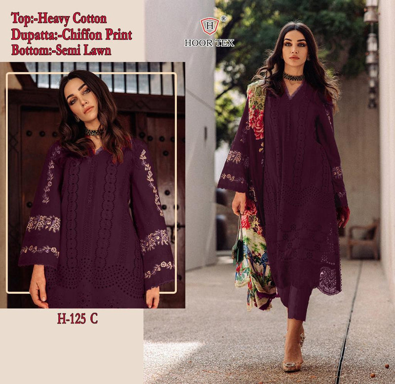 Hoor Tex H 125 Cotton Fancy Pakistani Salwar Kameez Collection