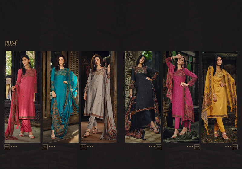 Prm Trendz Haajat Muslin Silk Digital Print With Designer Work Suits
