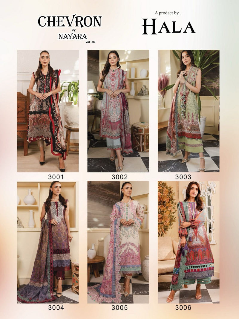 Hala Chevron By Nayra Vol 3 Cotton Karachi Printed Casual Wear Salwar Kameez