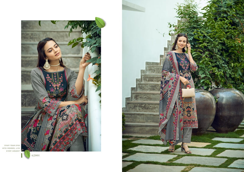 Siyoni Designer Hana Lawn Cotton Digital Print With Embroidery Work Suits