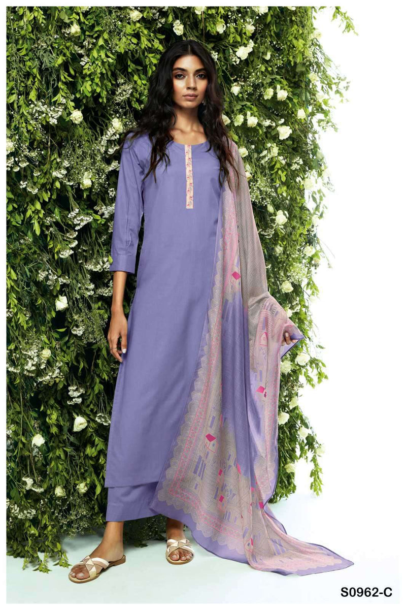 Ganga Heny 962 Cotton With Printed & Designer Work Salwar Suits