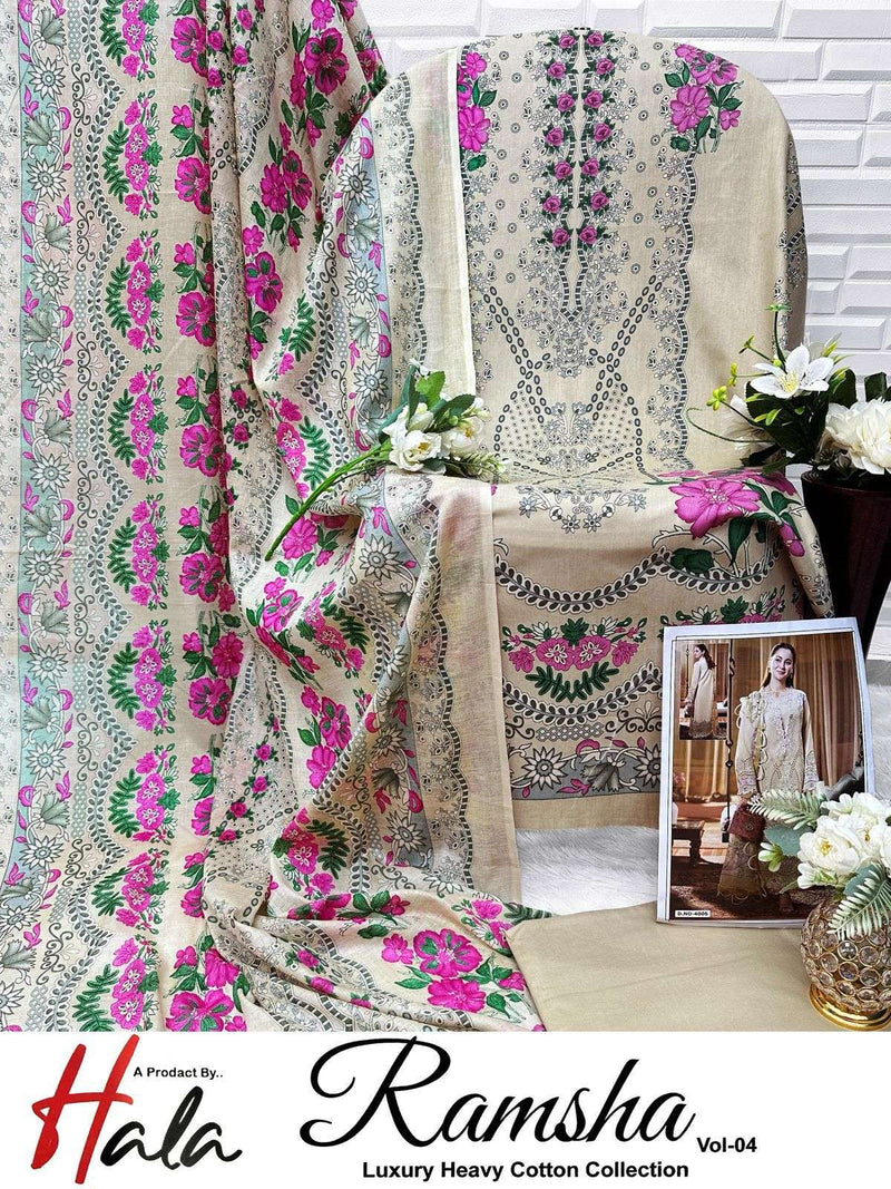 Hala Ramsha Vol 4 Pure Cotton Karachi Printed Salwar Kameez
