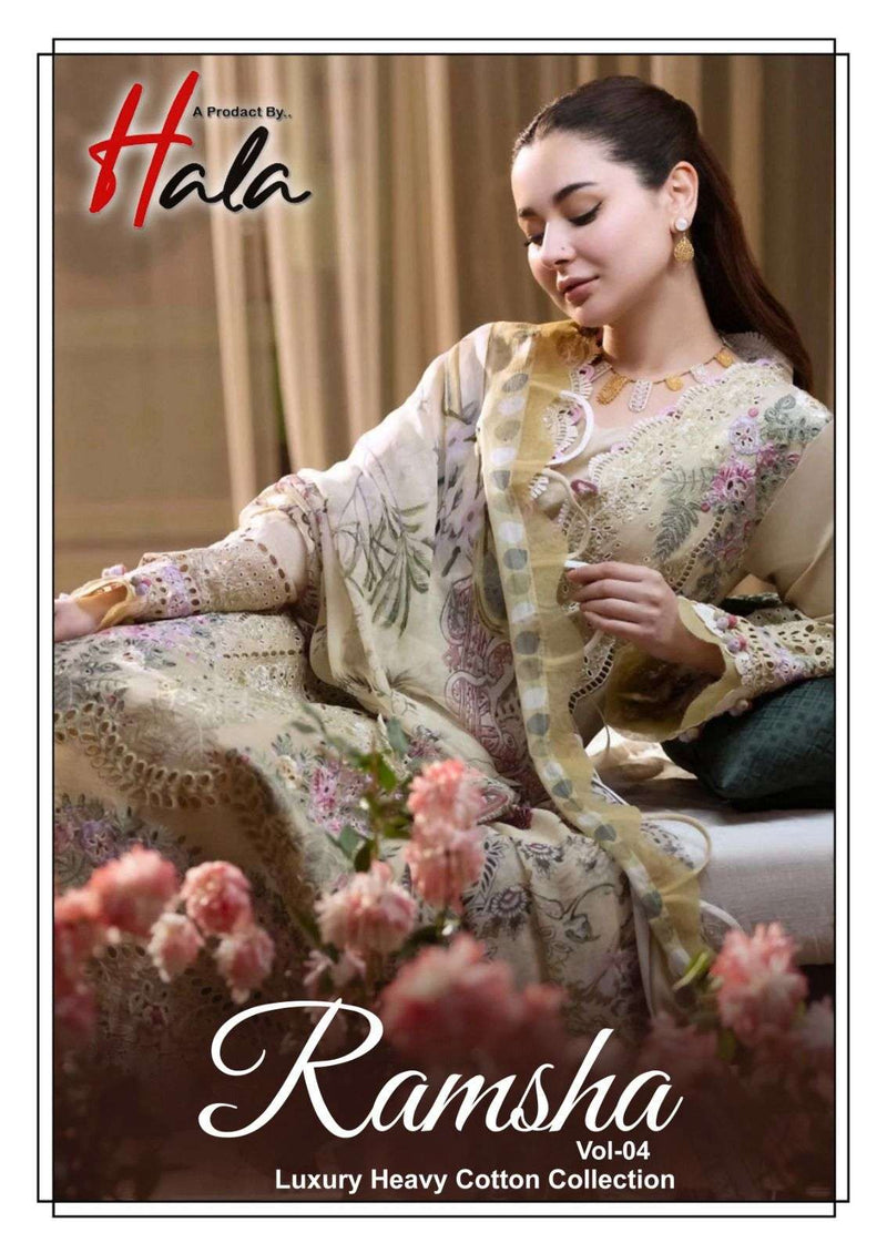 Hala Ramsha Vol 4 Pure Cotton Karachi Printed Salwar Kameez