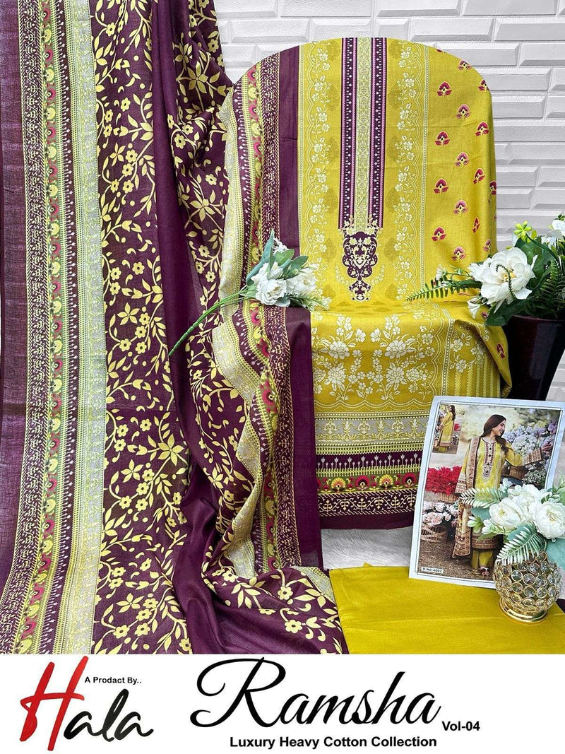 Hala Ramsha Vol 4 Pure Cotton Karachi Printed Salwar Kameez