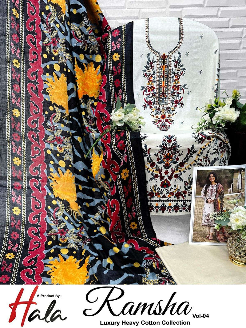 Hala Ramsha Vol 4 Pure Cotton Karachi Printed Salwar Kameez